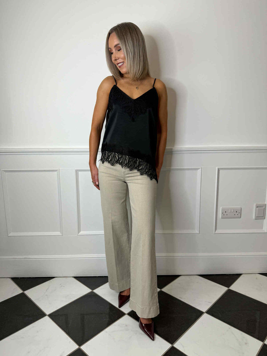 Lea Strap Top - Black