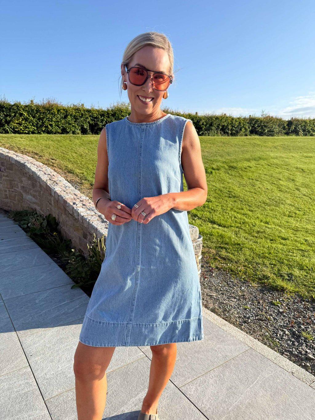 Flora Mini Dress - Denim
