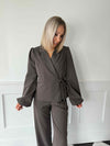 Kenza Tie Jacket - Brown