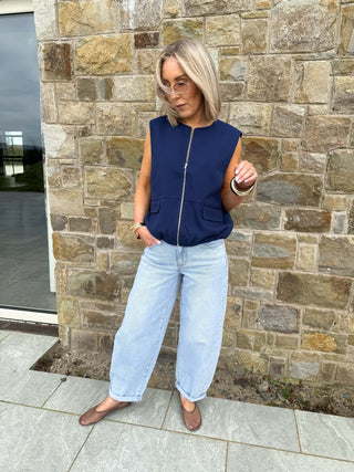 Faleah Vest - Navy