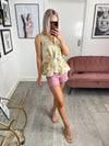 Carrie Scalloped Edge Shorts - Pink