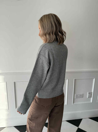 Joni Knit Cardigan - Grey