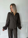 Kenza Tie Jacket - Brown