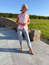 Connor High Neck Waistcoat Pink