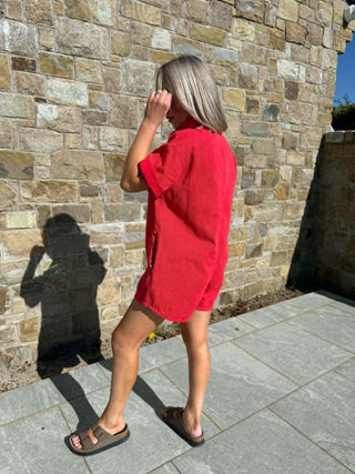 Pam Playsuit - Red