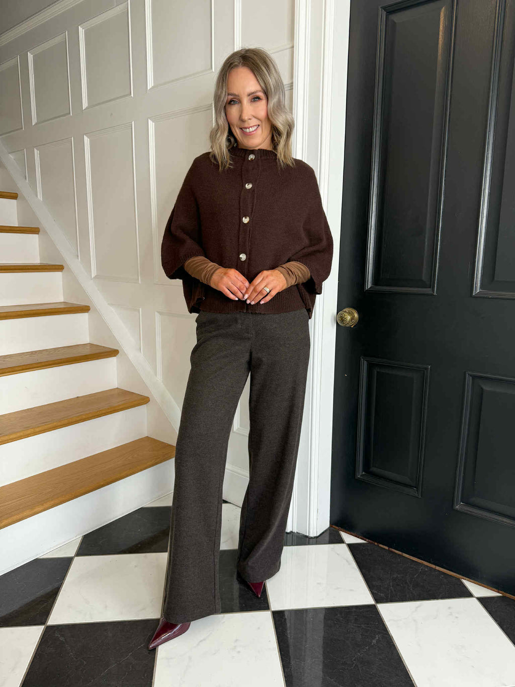 Mamilla Wide Leg Trousers - Hot Fudge