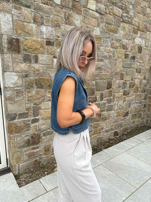 Yaz Denim Waistcoat - Denim