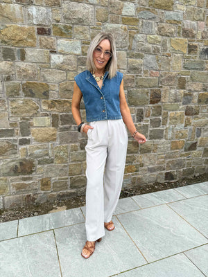 Yaz Denim Waistcoat - Denim