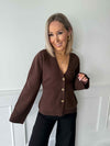 Lizzy Cardigan - Coffee