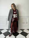 Neve Sheer Sequin Skirt - Wine