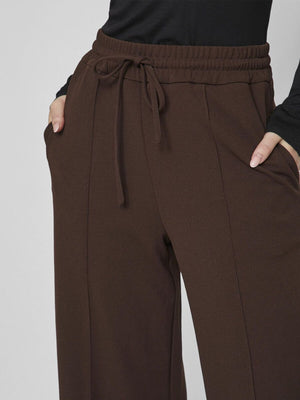 Clua High Waist Trousers - Coffee Bean
