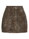 Chia High Waist Mini Skirt - Fondue Fudge Snake