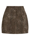 Chia High Waist Mini Skirt - Fondue Fudge Snake