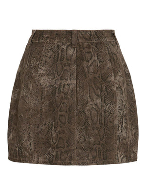 Chia High Waist Mini Skirt - Fondue Fudge Snake
