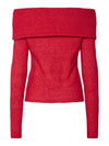 Riko Off The Shoulder Knit - Red