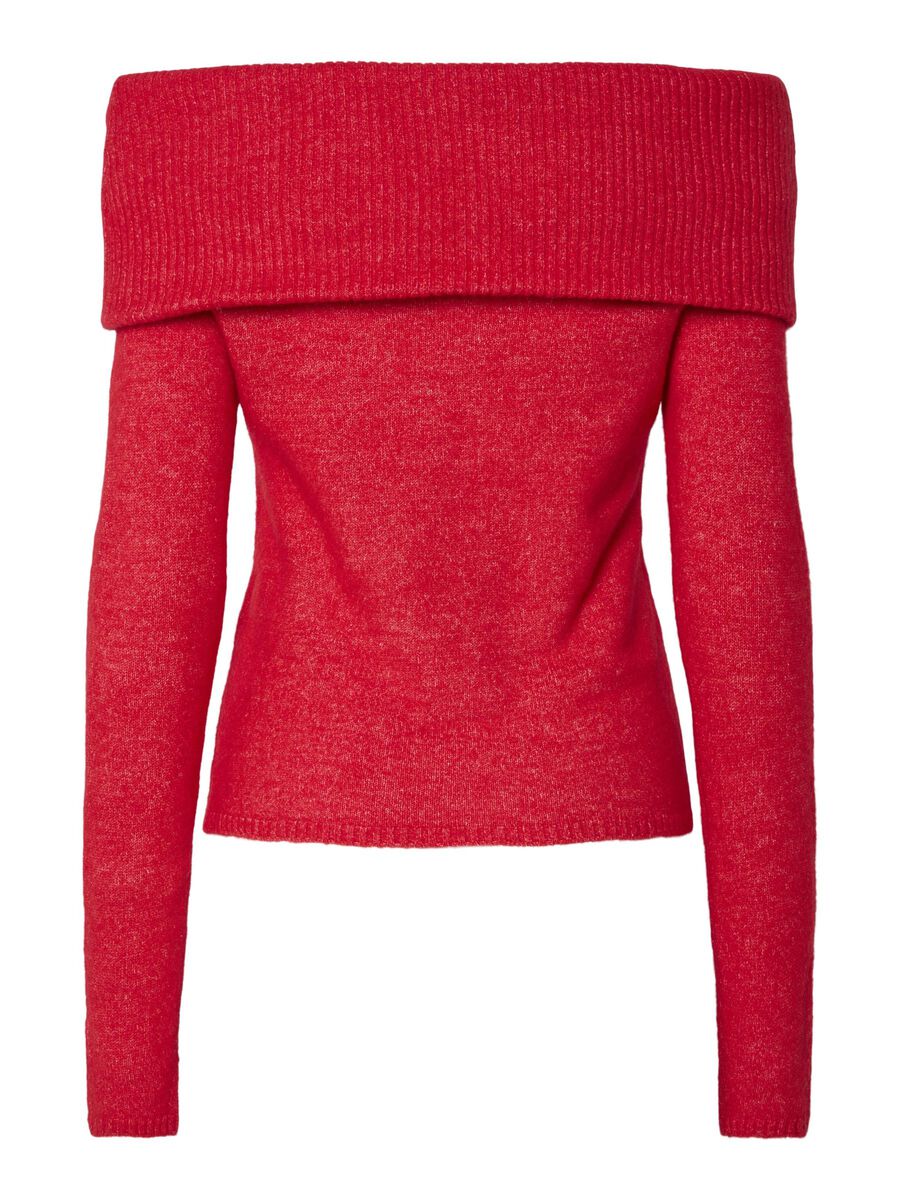 Riko Off The Shoulder Knit - Red