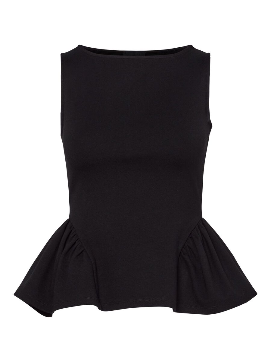 Jilly Peplum Top - Black