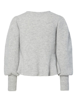 Annie Knitted Cardigan - Light Grey