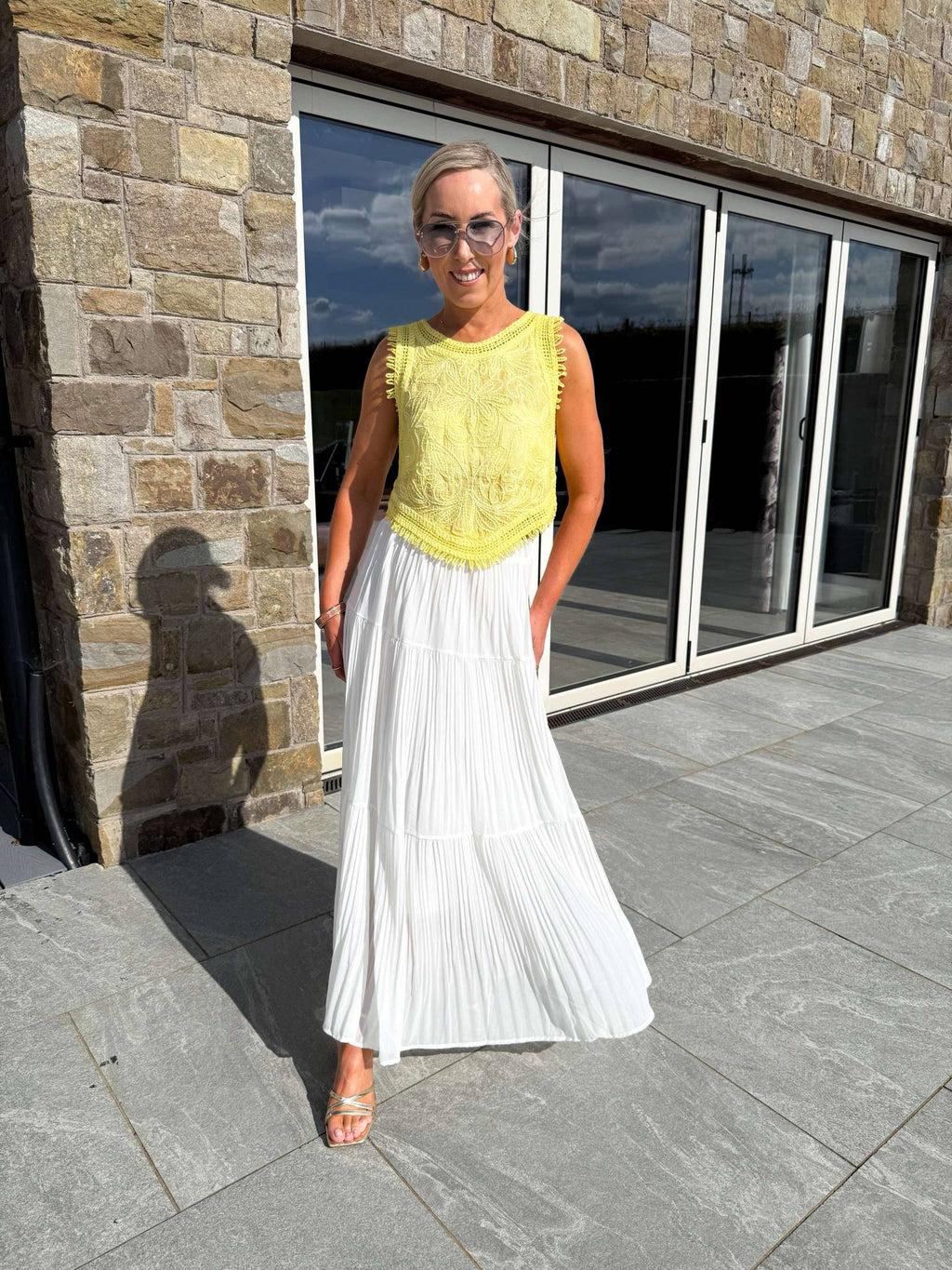 Bree Tiered Maxi Skirt - White