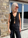 Tobine Tie Waistcoat - Black