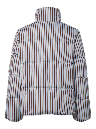 Asta Puffer Jacket - Blue/Brown Stripe