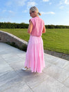 Yaz Denim Waistcoat - Fuchsia