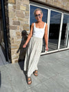 Taitlyn Ankle Skirt - Cream/Floral
