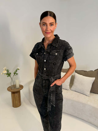 Tami Denim Jumpsuit - Black