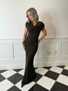 sparkle maxi dress, cowl neck evening dress, reversible gown, sequin maxi, elegant long dress