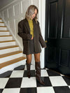 Nessa Crossover Back Blazer - Chocolate