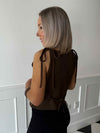 Jess Tie Shoulder Waistcoat - Brown