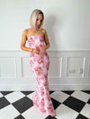 Jenna Floral Printed Dress - Rose