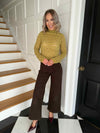 Cate High Neck Top - Lime Green