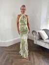 Nova Maxi Dress - Olive Floral