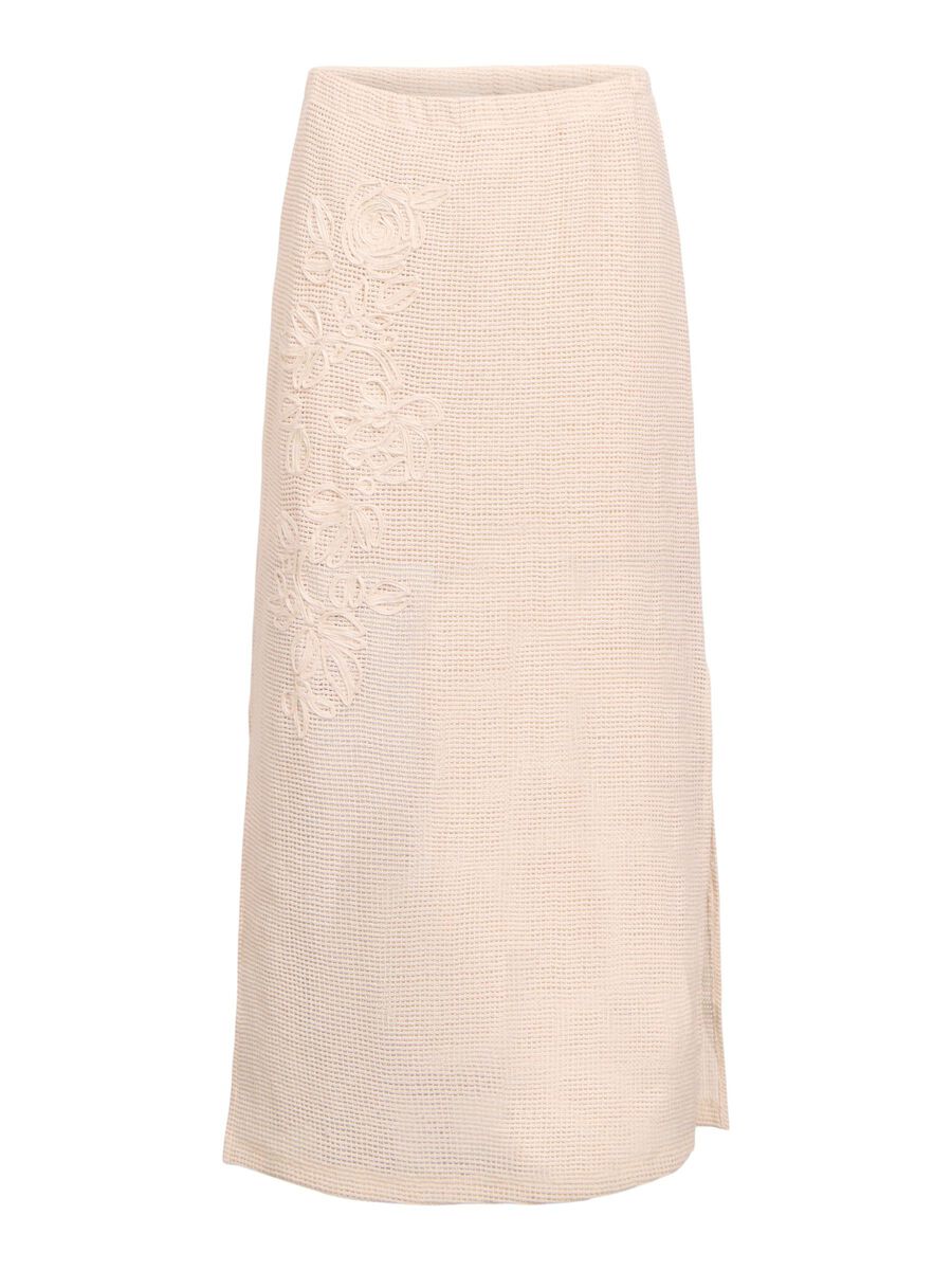 Ammi Embroidered Maxi Skirt - Tofu