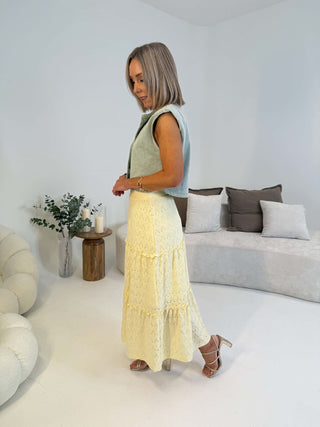 Amalina Midi Skirt - Yellow
