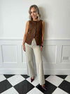 Rakel Suede Waistcoat - Brown