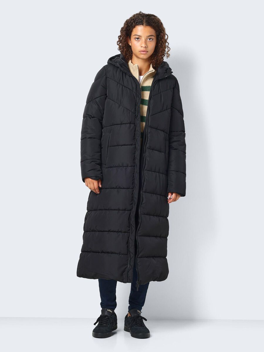 Noisy May Dalcon Long Puffer Coat - Black