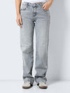 Yolanda Normal Waist Wide Leg Jeans - Light Grey