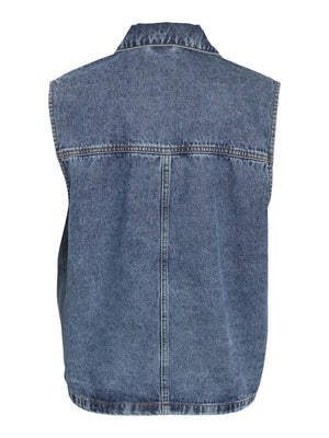 Mami Oversized Vest - Medium Blue