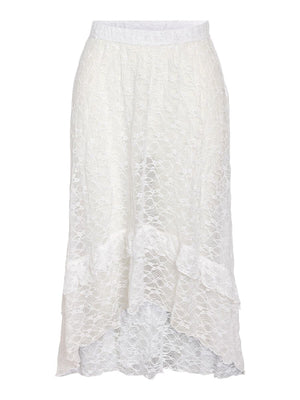 Lacey Midi Skirt - White
