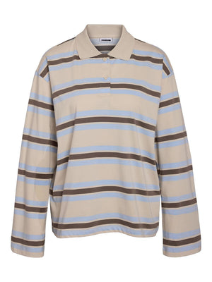 Aura Stripped Polo Shirt - Birch