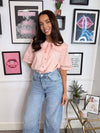 Rio Frill Collar Blouse - Peach