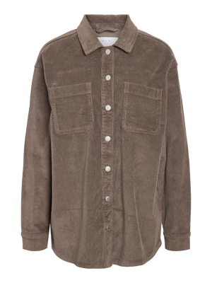 Alva Long Cord Shacket - Morel
