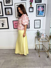 Yara Tie Front Embroidered Blouse - Pink