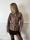 Belma Belted Denim Shacket - Cocoa Brown
