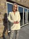 Gina Double Breasted Blazer - Lemon