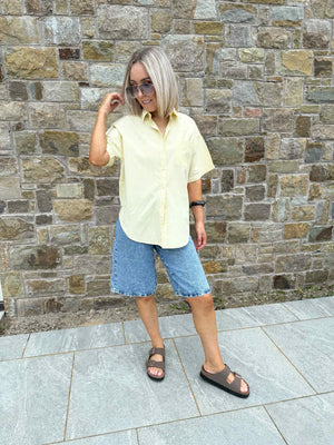 Femme Blouse - Yellow Stripe