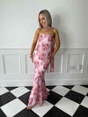 Jenna Floral Printed Dress - Rose
