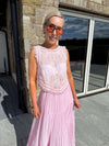 Joy Sleeveless Crochet Top - Pink